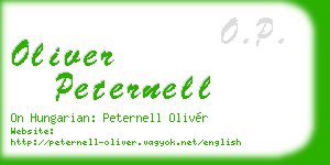 oliver peternell business card